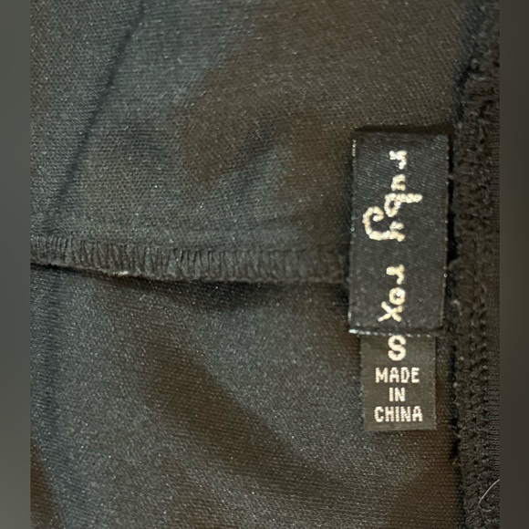 Ruby Rox Vintage Y2K Sz Small Black with Pink Satin Trim Dress A Line Sleeveless - Picture 5 of 6